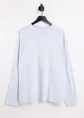 Голубой расклешенный лонгслив Topshop