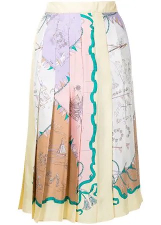 Emilio Pucci плиссированная юбка с графичным принтом