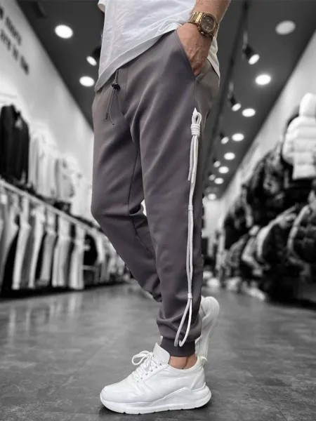 Спортивные брюки мужские NoBrand sport серые S