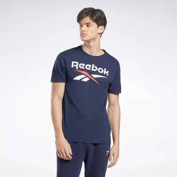 Футболка Identity с большим логотипом Reebok, индиго