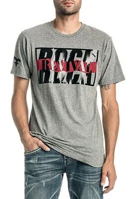 Серая футболка с круглым вырезом Rock Revival - S