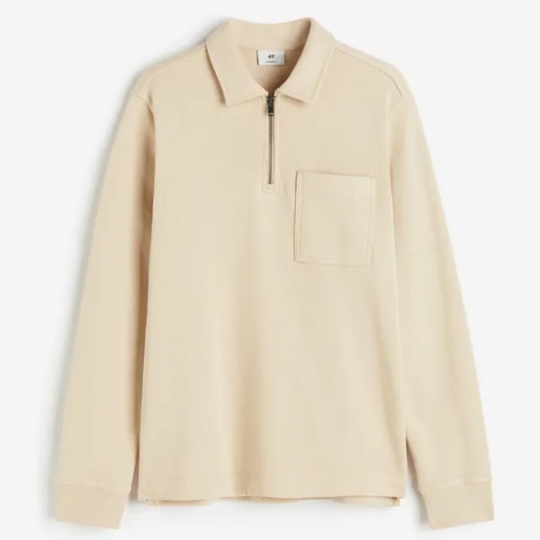 Футболка-поло H&M Regular Fit Cotton, бежевый