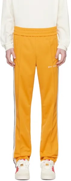 Желтые спортивные брюки в полоску Palm Angels
