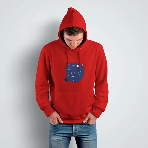 Худи Us Basic, средней длины, утепленное, размер M, красный