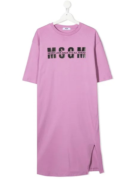 Msgm Kids платье-футболка с логотипом