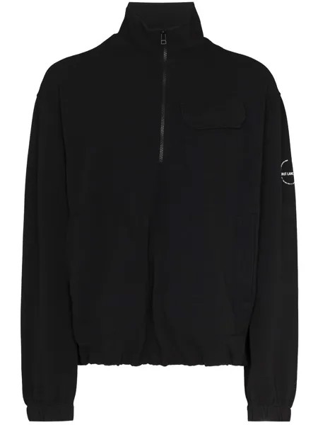 Helmut Lang logo-embroidered high-neck jumper