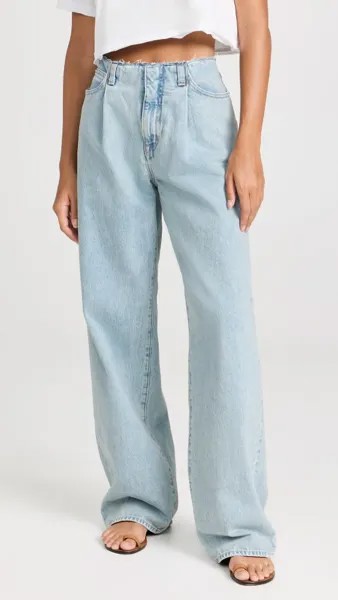 Джинсы SLVRLAKE Kennedy Hr Wide Pleat, синий