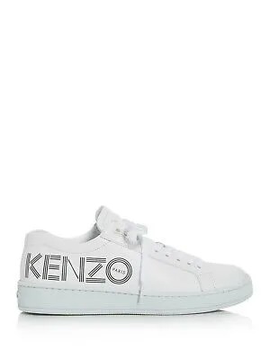 Женские кроссовки на шнуровке KENZO White Logo Comfort Tennix с круглым носком на платформе и шнуровке 39
