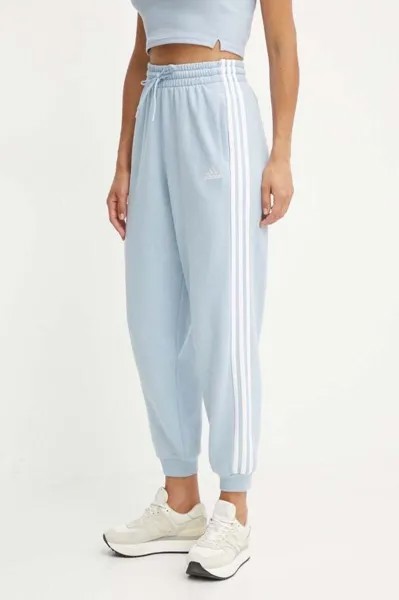 Хлопковые спортивные брюки Essentials adidas, синий