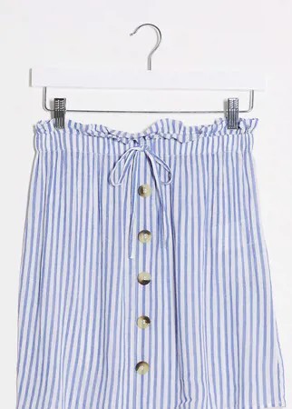 Мини-юбка в полоску от комплекта Wednesday's Girl-Белый