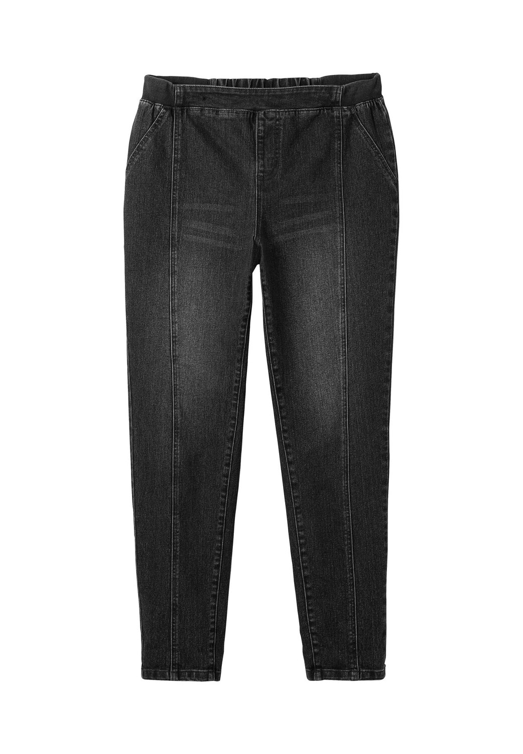 Джинсы с модными декоративными и разделительными швами sheego, цвет Black Denim