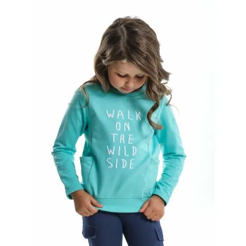 Свитшот Mini Maxi, размер 110, бирюзовый