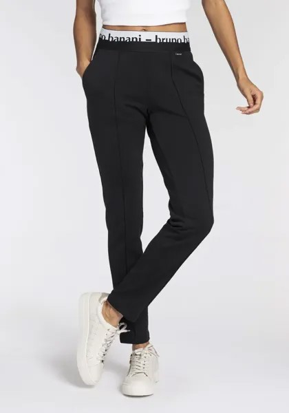 Брюки из джерси Bruno Banani, пояс с логотипом, черный
