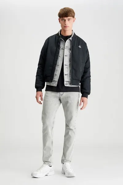 Бомбер с боковыми карманами Calvin Klein Jeans, черный