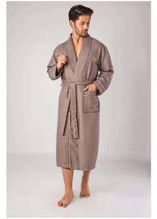 Халат Nusa NS12680, 2XL (52) Цвет: Бежевый, Хлопок с добавлением | Вафельная
