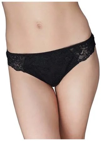 Dimanche lingerie Трусы Lirica Бразильяна кружевные низкой посадки, размер 3, черный
