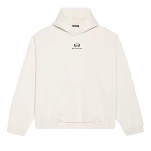 Худи Balenciaga Wide Fit Hoodie 'Chalky White/Black', белый