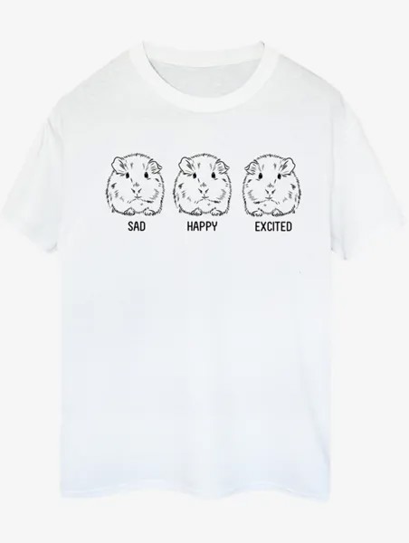 NW2 Pets Морская свинка Эмоции для взрослых Белая футболка George., белый