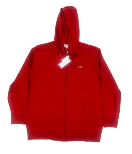 НОВАЯ красная мужская куртка с капюшоном Lacoste Sport Big - Tall на молнии на молнии Croc SH6331