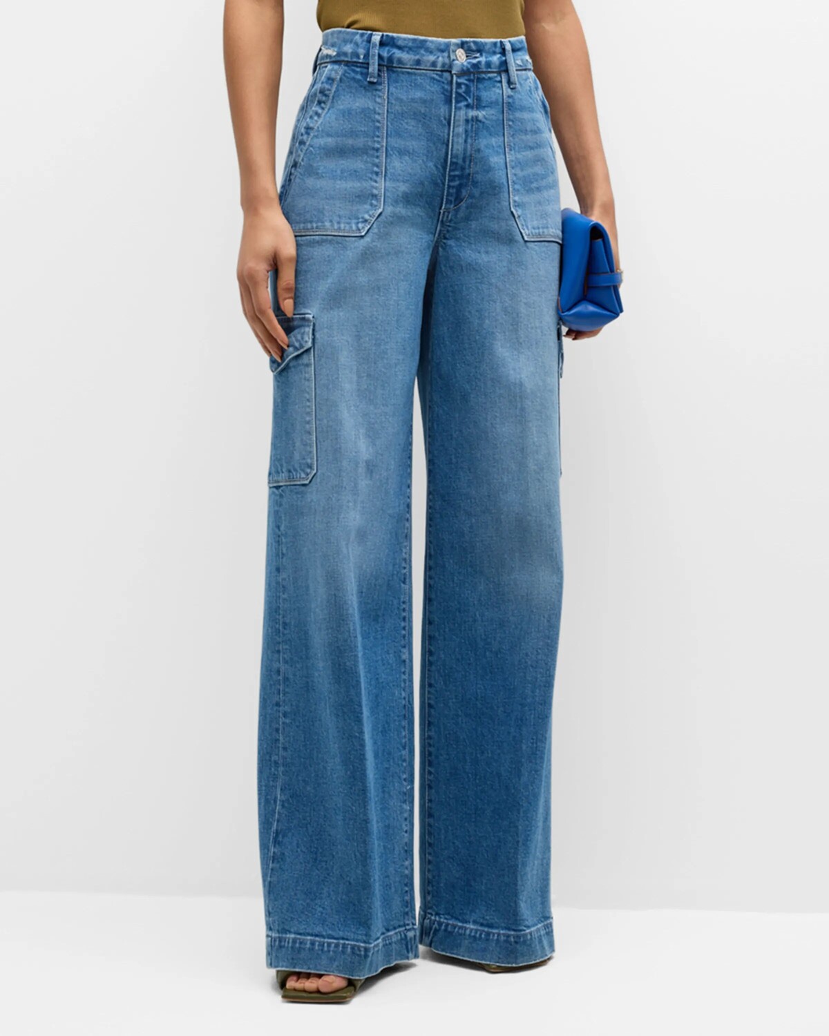 Широкие джинсы Harper PAIGE, цвет Valen Distressed