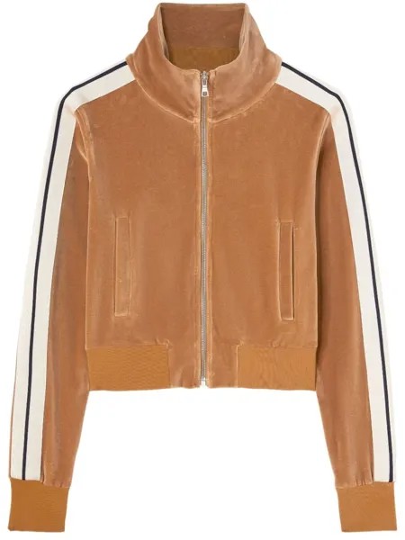 Palm Angels спортивная куртка с полосками, коричневый