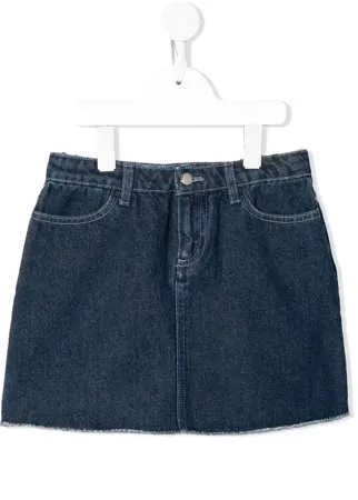 Emporio Armani Kids джинсовая юбка мини с нашивкой