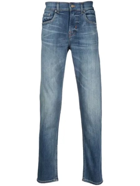 7 For All Mankind узкие джинсы, синий