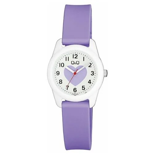 Наручные часы Q&Q, фиолетовый, белый