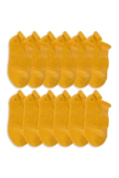 Женские пинетки с клеткой для полотенец, 12 предметов, носки горчичного цвета Cozzy Socks