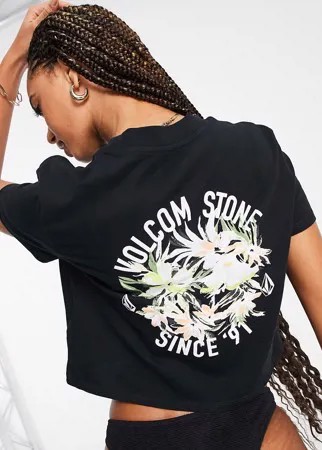 Черная футболка Volcom-Черный цвет