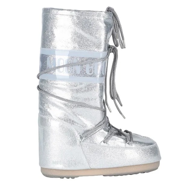 Дутики Moon Boot Mb Icon Glitter, серебряный