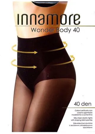 Колготки Innamore Wonder Body, 40 den, размер 5, черный