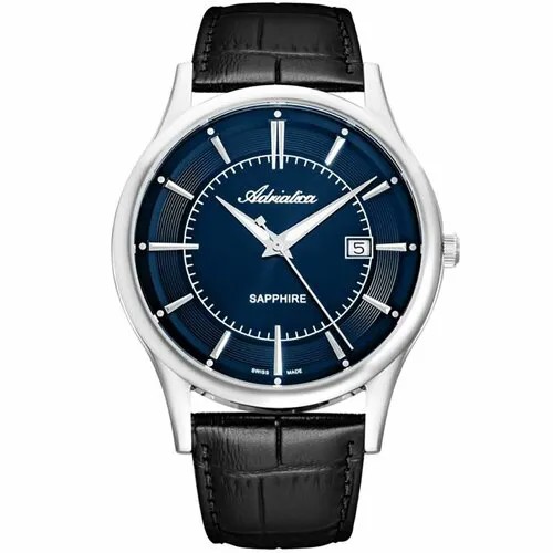 Наручные часы Adriatica A1296.5215Q, черный, серебряный