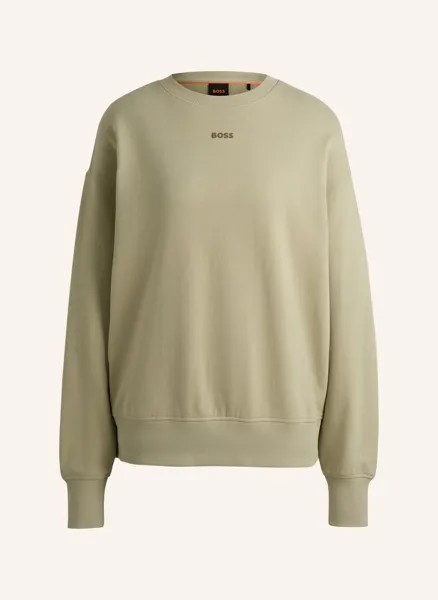 Толстовка c_eteia_small_logo свободного кроя Boss, хаки