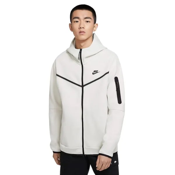Толстовка Nike Sportswear Tech Fleece Full-length Zip-up, серовато-белый/черный