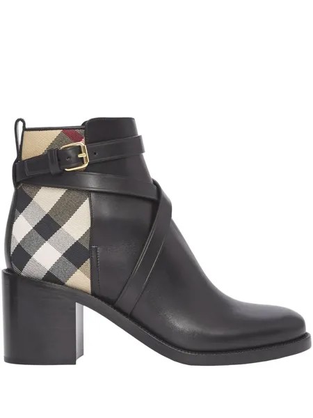 Burberry ботинки со вставкой в клетку House Check