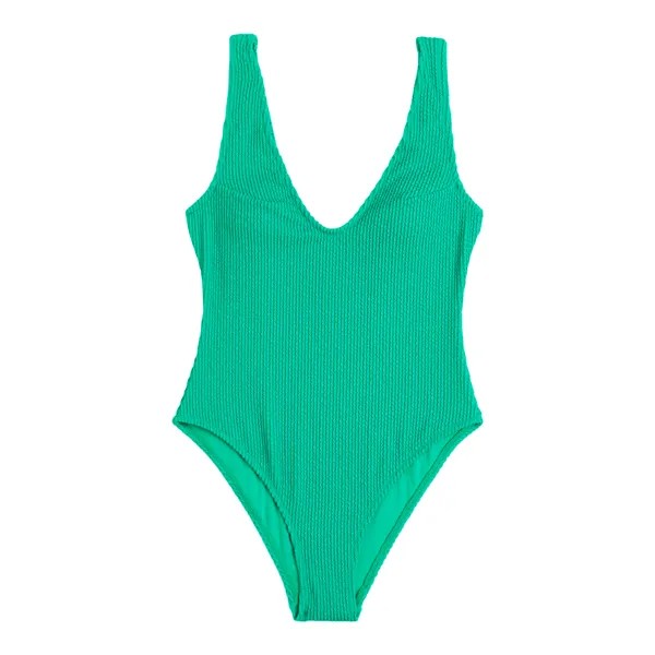 Купальник H&M High Leg, зеленый
