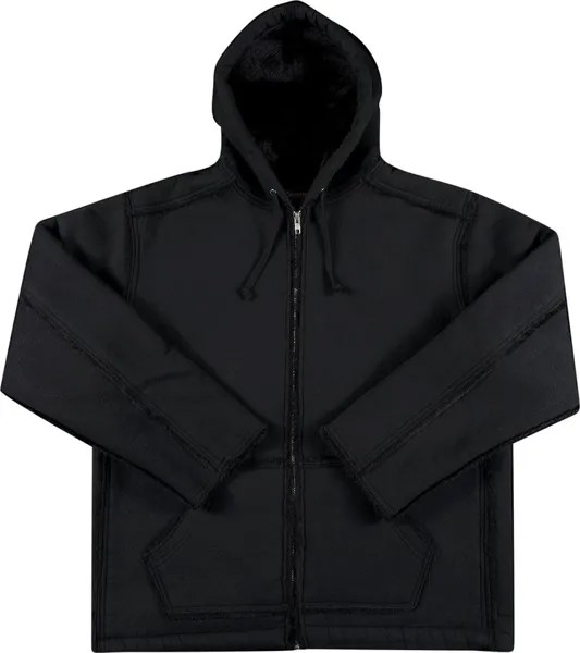 Куртка Supreme Faux Shearling Hooded Jacket 'Black', черный