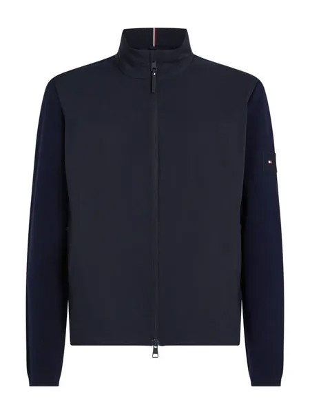 Кардиган смешанный свитер на молнии Tommy Hilfiger, синий
