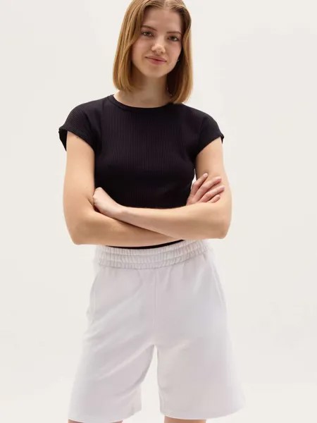 Незаменимые джоггеры-бермуды из флиса Ovs, цвет optical white