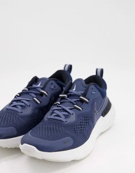 Темно-синие кроссовки Nike Running React Miler 2-Голубой
