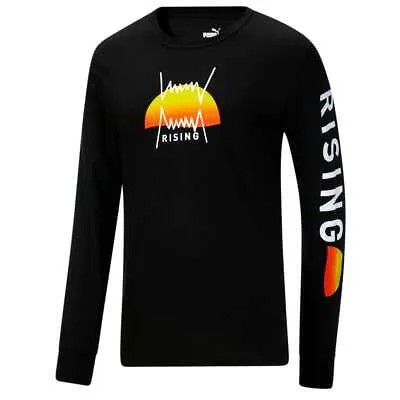 Puma Taylor Cassidy Rising Crew Neck Long Sleeve TShirt Mens Black Casual Tops 5