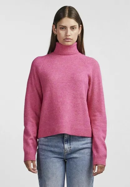 Свитшот Pieces JULIANA ROLLNECK, цвет shocking pink