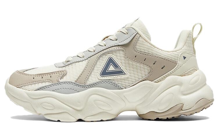Кроссовки PEAK Chunky Sneakers Women's Low-top Rice / White / Yellow, бежевый
