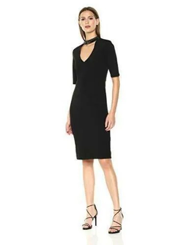 Николь Миллер Studio NWT Потрясающее маленькое черное платье-футляр 2, 4, 6