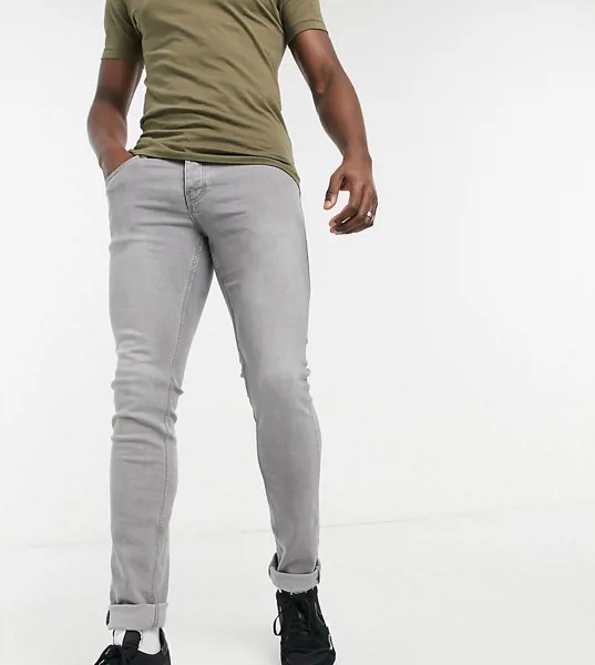 Узкие эластичные джинсы серого выбеленного цвета French Connection Tall-Серый