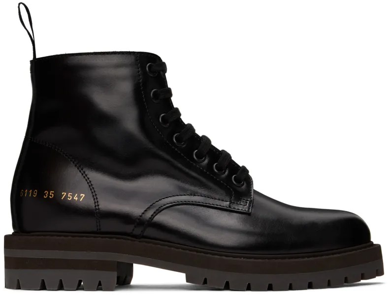 Черные армейские ботинки Common Projects, цвет Black