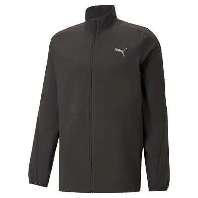 Мужская черная повседневная спортивная куртка для бега Puma Run Favorite из тканого материала с молнией во всю длину