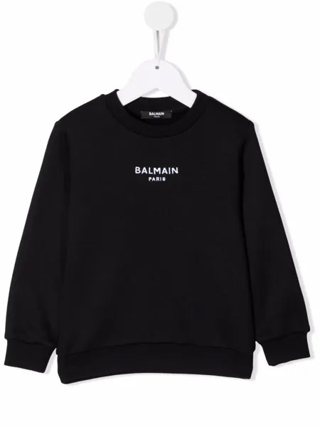 Balmain Kids толстовка с вышитым логотипом