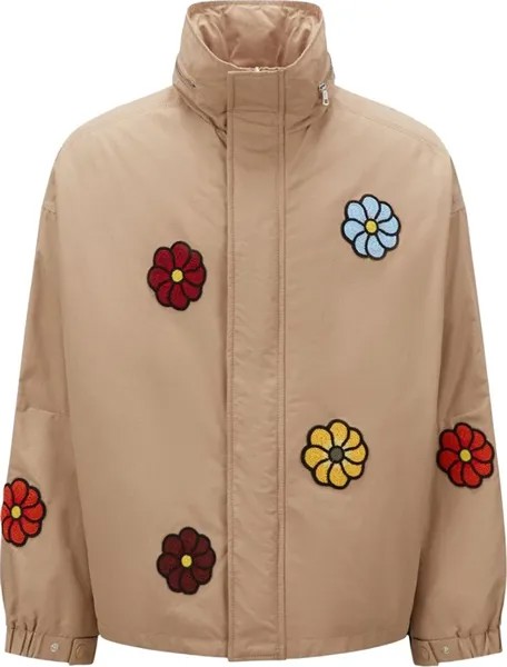 Куртка Moncler Genius x JW Anderson Maggie Fleece Floral Print Hooded Jacket 'Medium Beige', загар